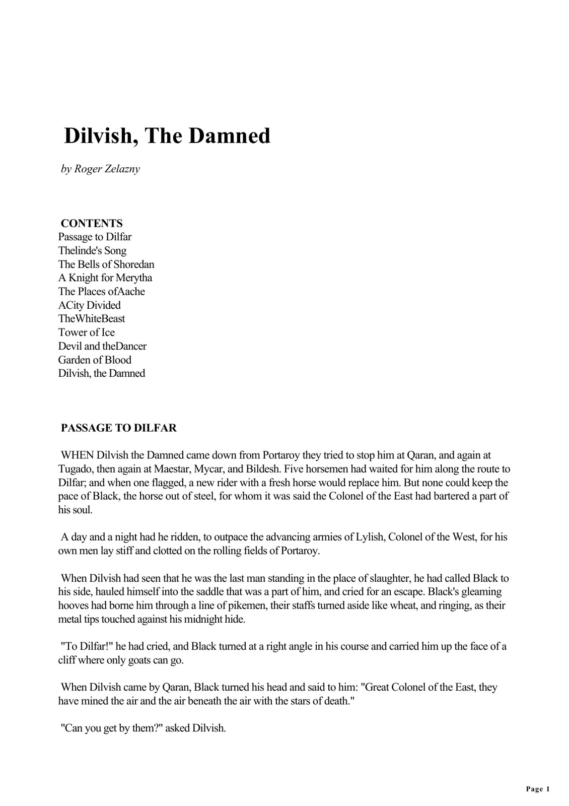 Dilvish, The Damned