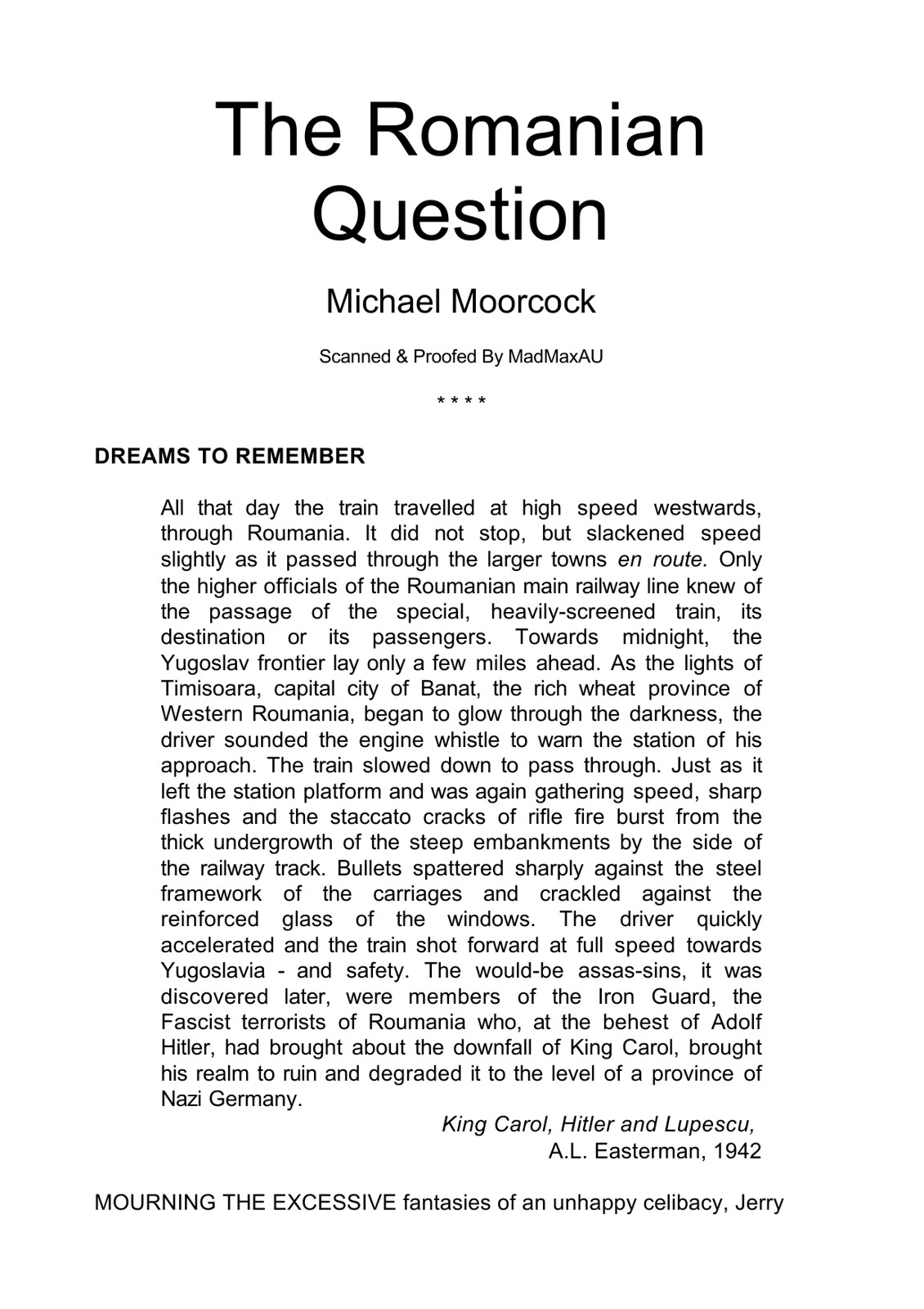 The Romanian Question
