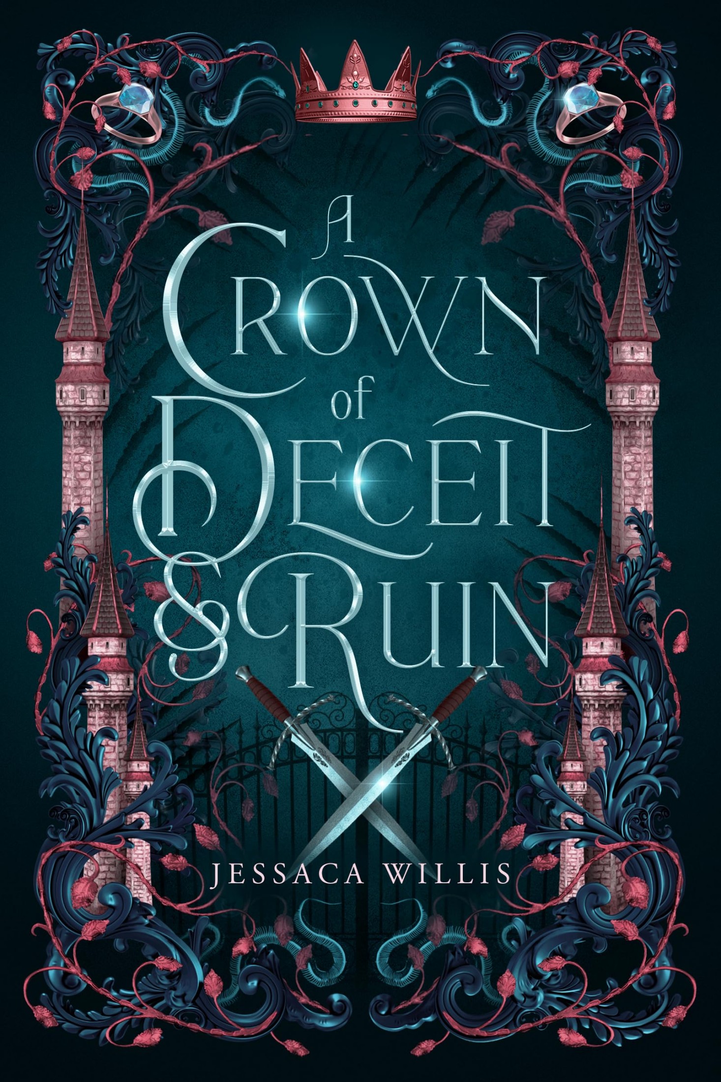 A Crown of Deceit & Ruin: Sapphic Fantasy Romance (The Cursed Kingdoms of Grimtol Book 1)