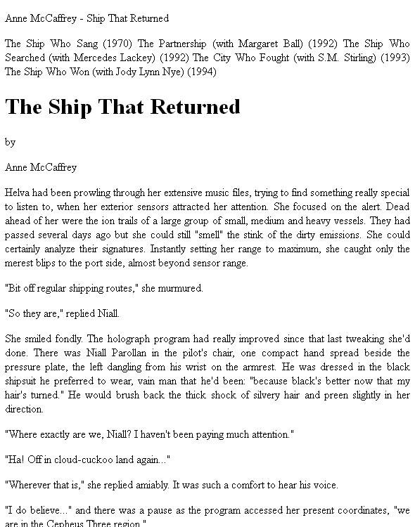 The Ship That Returned